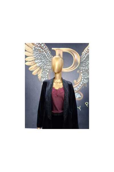 OEM BLACK SUIT WITH BLACK RHINESTONE COLETTE - BLACK, ONE SIZE