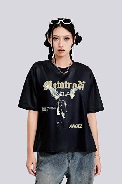 8line Tricou unisex Black Metatron Angel