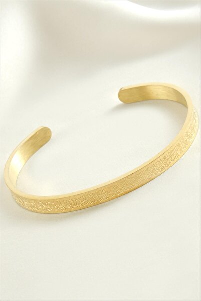 Angel Of Life Ayetel Kürsi Prayer Luxury Steel Bracelet with Clasp