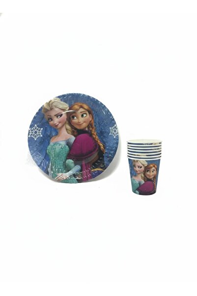 CAVAŞ sun hat Set de 8 pahare din carton cu tematică Frozen Princess