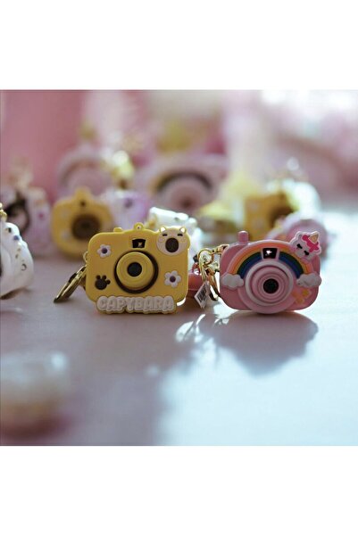 CAN Mini Projeksiyonlu Fotoğraf Makinesi İKİLİ CAPYBARA Ve Pembe GÖKKUŞAĞI