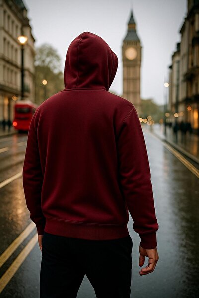 CLASSY.MODA Ανδρικό φούτερ oversized με κουκούλα