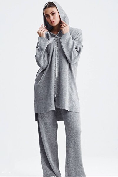 Safgiyim44 Silvery Mercerized Suit Gray