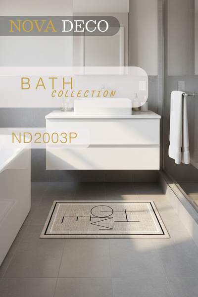 Nova Deco Decorative Bath Mat Home - 60X100 cm Luxury Non-Slip Base