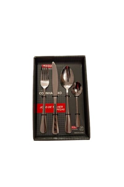 OEM 24-piece stainless steel cutlery set, elegant design, glossy finish - knives, forks, spoons and teaspoons