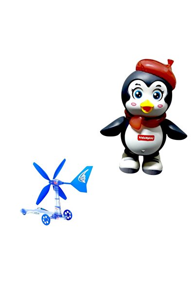 OEM Pinguin dansator,muzical,20 cm,sunete/lumini,03 ani + Masinuta/propulsie ...