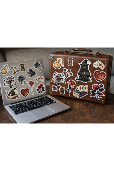 Limitless Design مجموعة ملصقات قوطية عتيقة مقاس 22 × 30 سم - ملصقات زخرفية لل...