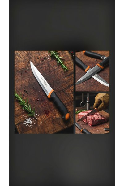 Yatağan Zeybek 3-Piece Stainless Steel Kitchen and Butcher Knife Set