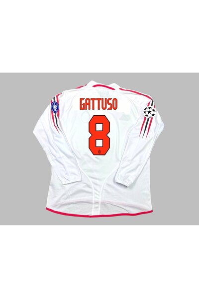 SPECİAL ARENA MILAN 2006/07 ŞAMPİYONLAR LİGİ GATTUSO 8 UZUN KOL BEYAZ YETİŞKİN FORMASI