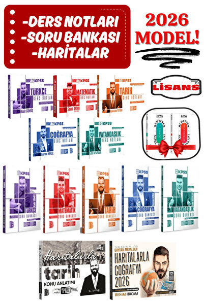 Yargı Yayınları Benim Hocam 2026KPSS Türkçe+Matematik+Tarih-Coğrafya-Vatandaş...