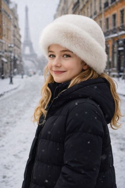 BALIENTE Pălărie Kalpak pentru copii cu textura moale ecru 10-15 ani