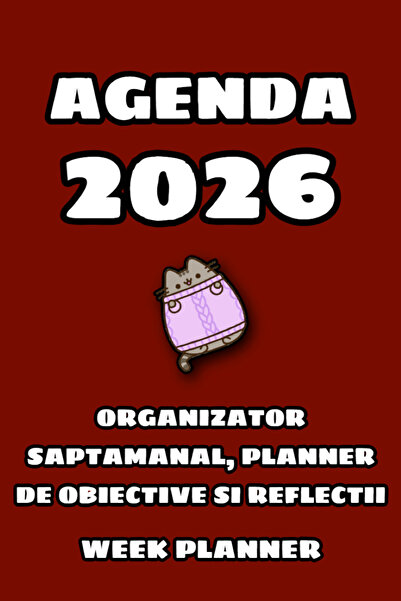 Agenda Ghidata 2026 - Organizator Saptamanal, Planner de Obiective, Tracker Obiceiuri si Reflecii