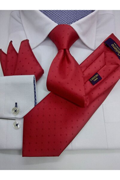 Gutiero ربطة عنق كلاسيكية منقوشة باللون الأحمر