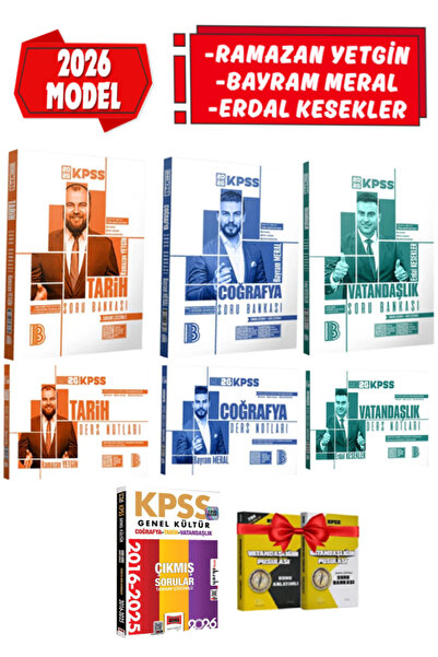Yargı Yayınları Benim Hocam 2026 KPSS Tarih-Coğrafya-Vatandaşlık Ders Notu+So...
