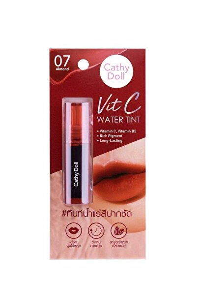 Cathy Doll Vit C Water Tint - Long-Lasting Almond Lip & Cheek Tint with Vitamin C