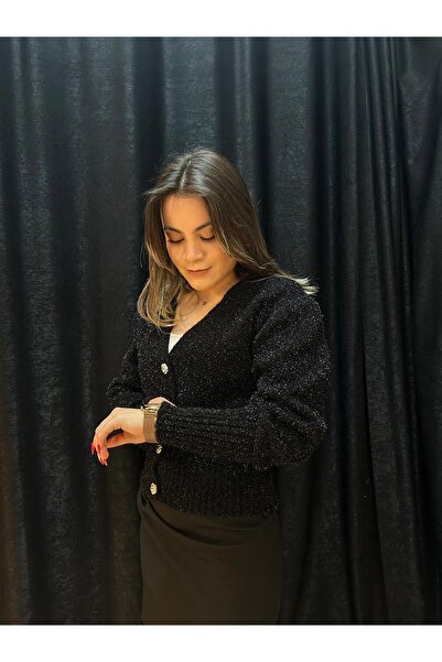 REYYAN Silver Knit Cardigan