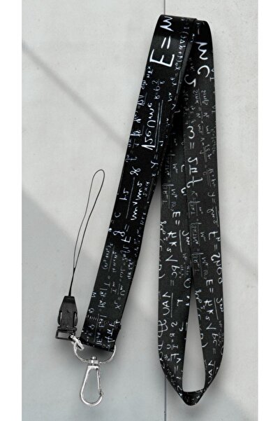 chic crazze حبل تعليق للرقبة وحبل تعليق للهاتف بتصميم المعادلات الفيزيائية EM...