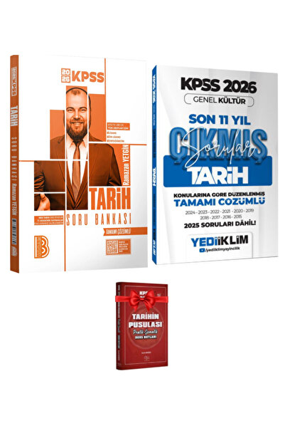 Yediiklim Yayınları Benim Hocam Yayınları 2026 KPSS Ramazan Yetgin Tarih Soru...