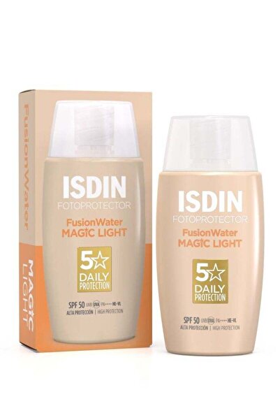 ISDIN Fotoprotector FusionWater Color Light – SPF 50 PA++++ | Lightweight Daily Sun Protection wit