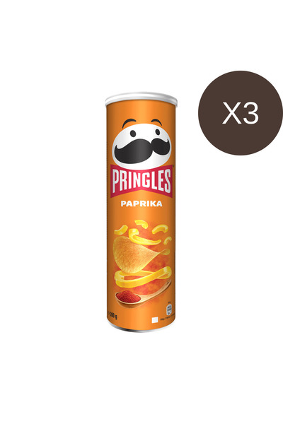 Pringles Paprika – Chips, Pack 3×165 g