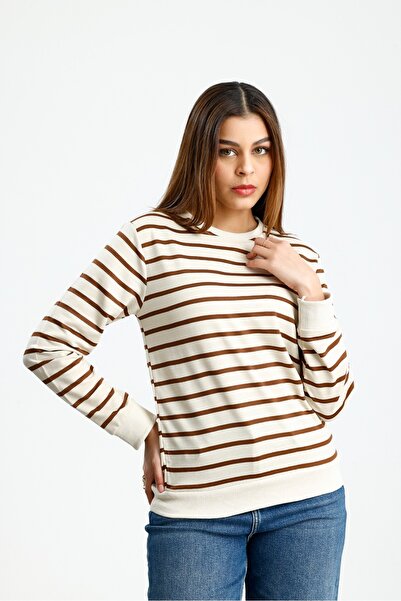 Madame QAN's basic guler rotund Regular Swea tricou