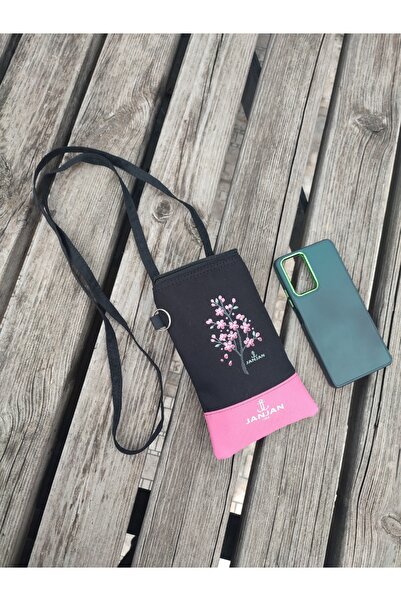 JANJAN Phone Bag with Strap, Wallet with Strap, Canvas Phone Bag, Waist Bag, Wallet with Strap,