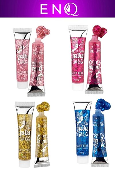 ENQ Jel Formlu Face And Body Glitter Pırıltılı Sim 4'lü set