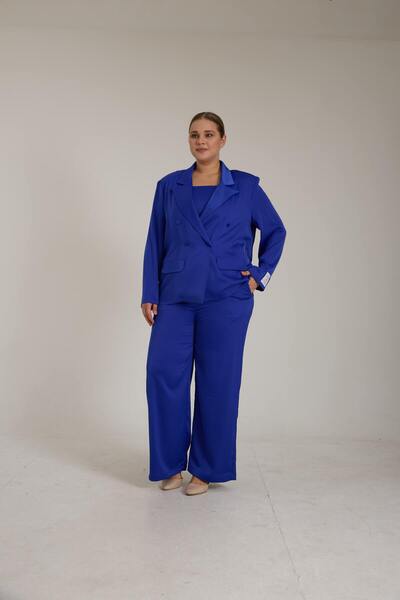 Zeyn KADIN BÜYÜK BEDEN ÜÇLÜ TAKIM GENİŞ PAÇA RAHAT KESİM ŞIK GİYİM