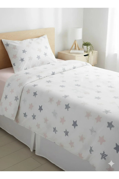 Alpateks Home طقم غطاء لحاف فردي مرن مصنوع من القطن بنسبة 100%، خاص لأسرة مقا...