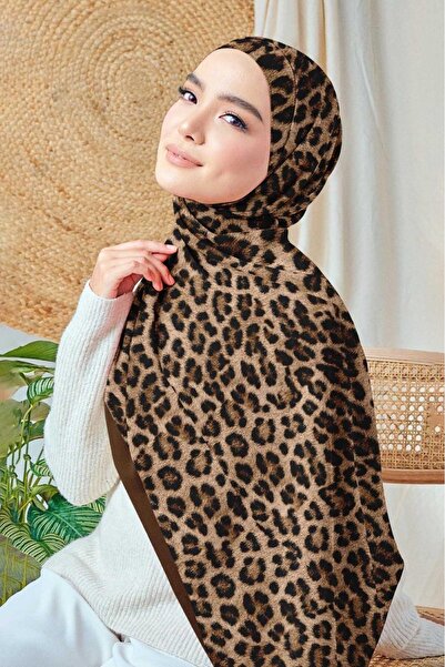 İpekal Soft Natural Cotton Shawl-70 X 190 -06098 Brown