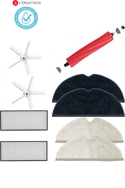 Roborock Q7, Q7Max, Q7 Max Plus compatibil cu diferite 2 culori pentru mop, filtru, set de piese de schimb pentru perie - 9 piese