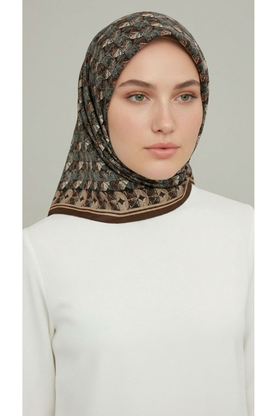 Karaca Eşarp Eșarfă din raion cu model geometric - VERDE