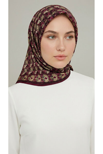 Karaca Eşarp Φουλάρι από ραγιόν με γεωμετρικό σχέδιο - Μωβ