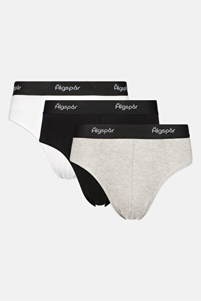Algspar Men 3 Piece Brand Logo Boxer Briefs, Multicolor