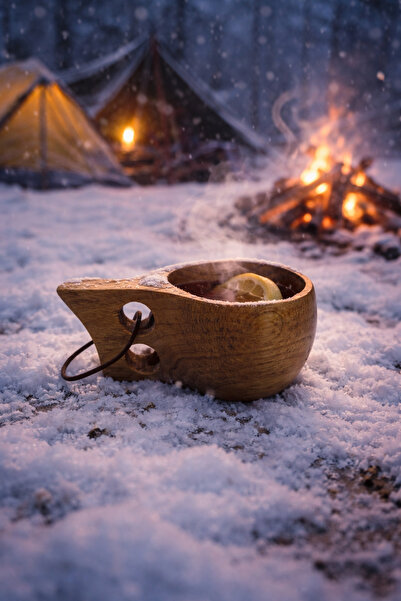 seymenbıçakçılık Kuksa Bardak – Doğal Ahşap | Kamp & Outdoor Kullanımına Uygun