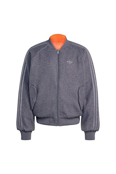 adidas Men's Gray Coat Rev Bomber Jckt Kr7618