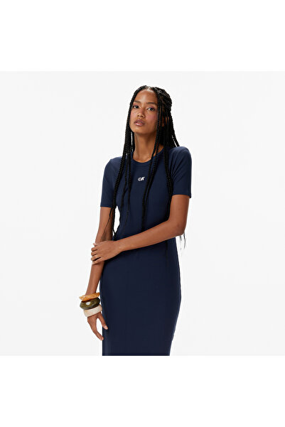 Calvin Klein Modal Kadın Mavi Elbise