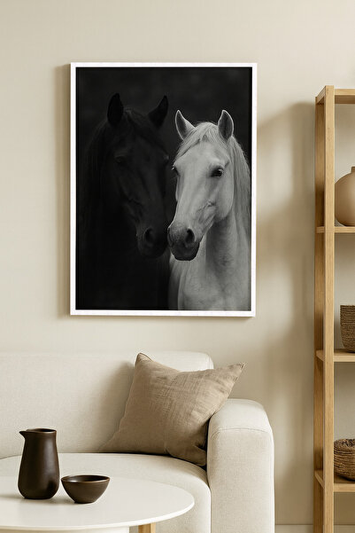 NT Handmade Tablou decorativ de perete cu imprimare UV, din lemn MDF, cu cal ...