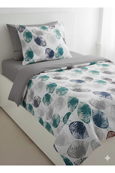 Alpateks Home طقم غطاء لحاف مفرد مصنوع من القطن بنسبة 100% مع ملاءة مرنة