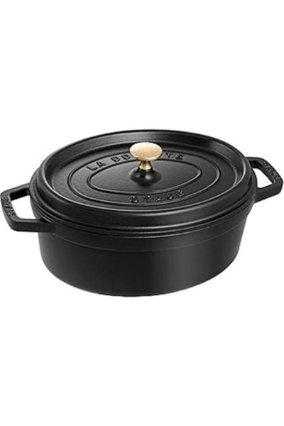 AyrStore 40500 271 0 La Cocotte Cast Iron Pot, Black