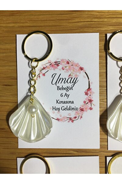 may trend İstiridye anahtarlık 10 Adet Hediyelik kişiye özel . 6 ay kına hedi...