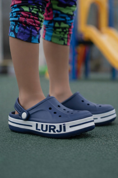 Lurji Papuci pentru copii bleumarin – Cros, talpă anti-alunecare, papuci potr...