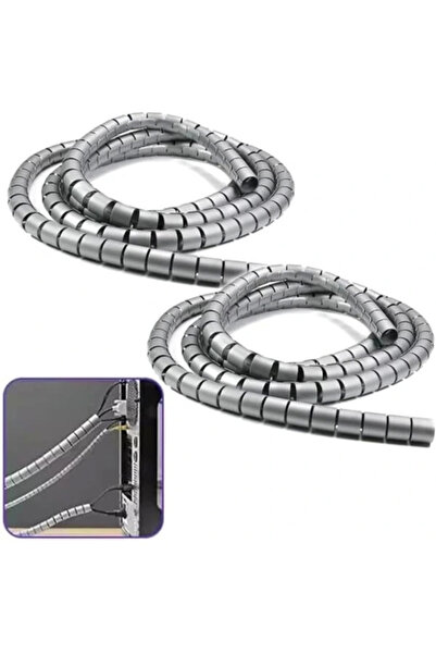 AyrStore 1 mt x 16 mm Spiral Boru Kablo Kanalı Kablo Fiş Düzenleyici Toplayıc...