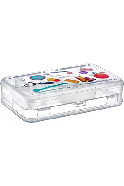 AyrStore Şeffaf Plastik Bölmeli Çift Taraflı Hobi Dikiş Iğne Kutusu Düzenleyi...