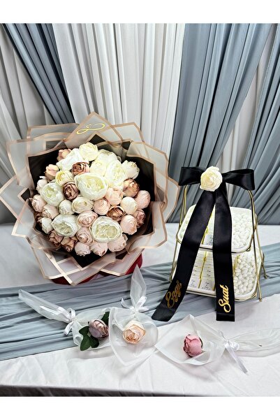 Cyz Home 41 Karışık Şakayık İsteme Çiçeği Buketi & Kişiye Özel 80 Adet Isimli...