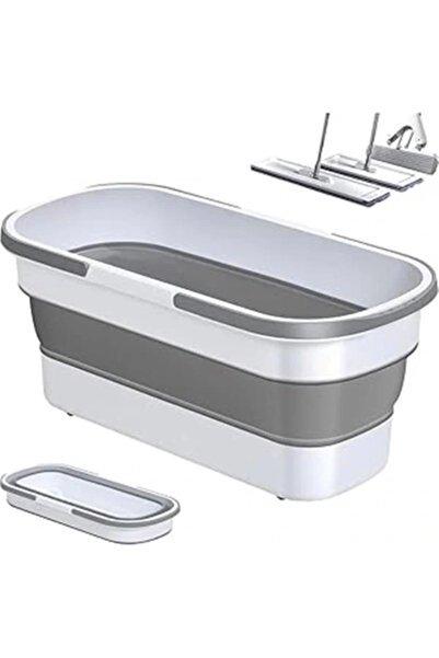 AyrStore Tekerlekli Büyük Katlanabilir Çamaşır Sepeti Paspas Kovası | Katlanı...