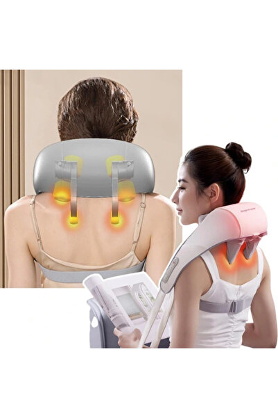 AyrStore 45 ?? Isı ve 6 Masaj Başlıklı Mini Boyun Masaj Aleti, Boyun, Sırt, O...
