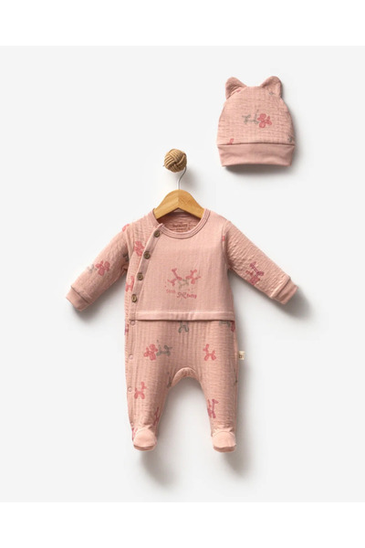 Bubbless Birth Part Baby Girl Side Opening Romper