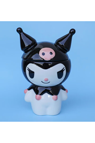 Mihristore Sanrio kuromi cup with lid and figure
