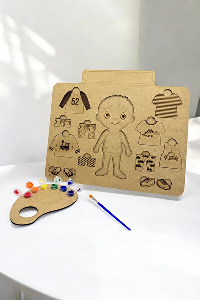 BenomTech Ahşap Boyama ve Giydirme Oyun Seti – Ege | Okul Öncesi Etkinlik